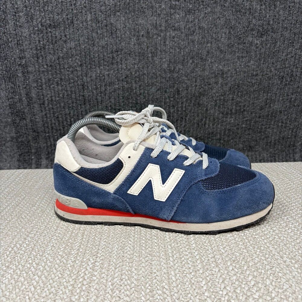 New Balance 574 Navy Sea Salt Blue Red Athletic Shoes Women’s 8.5 7Y GC574VPN